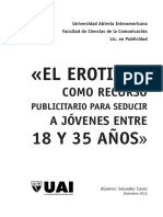 El Erotismo Como Recurso Publicitario para Seducir A Jovenes Entre 18 y 35 Años PDF