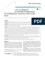 Long-Term Outcome of Allogeneic Cultivated Limbal Epithelial Transplantation For Symblepharon Caused by Severe Ocular Burns