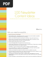 101 Newsletter Content Ideas - Pages