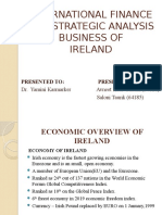 International Finance and Strategic Analysis Business of Ireland