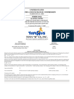 Toys "R" Us, Inc.: United States Securities and Exchange Commission FORM 10-Q