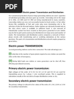 Introduction of Electric Power Transmission and Distribution