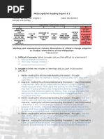 Metacognitive Reading Report - Gender and Society