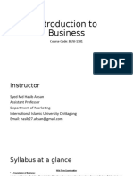 Introduction To Business: Course Code: BUSI-1101