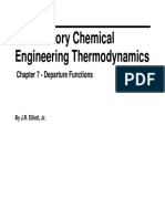 Introductory Chemical Engineering Thermodynamics: Chapter 7 - Departure Functions