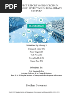 A Project Report On Blockchain Technology: Effective in Real-Estate Sector?