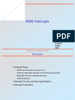 8086 Interrupts: Lecturer Csed Tiet