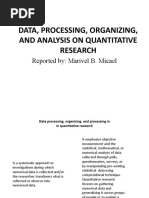 Data, Processing, Organizing, and Analysis