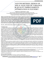 Review of Taguchi Method, Design of Experiment (Doe) & Analysis of Variance (Anova) For Quality Improvements Through Optimization in Foundry