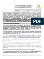 Edital PM Sabará Processo Seletivo 02 2019 PDF