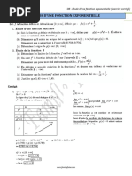 O8 Etude D Une Fonction Exponentielle Exercice