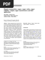 Biogenic Nanoparticles: Copper, Copper Oxides, Copper Sulphides, Complex Copper Nanostructures and Their Applications