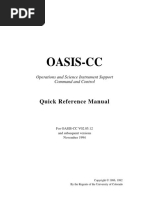 OASIS-CC Quick Reference Manual - Laboratory For Atmospheric ...