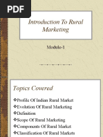 Introduction To Rural Marketing: Module-1