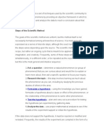 Steps of The Scientific Method: Formulate A Hypothesis