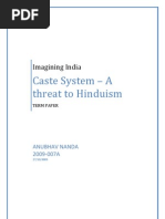 Caste System - A Threat To Hinduism: Imagining India