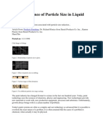 The Importance of Particle Size in Liquid Coatings