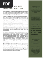 Constitution and Constitutionalism