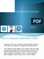 Competitive Profile Matrix