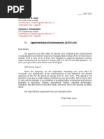 Letter-Appeal - Notice of Disallowance