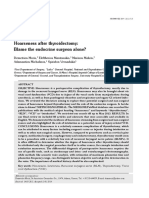 Hoarseness After Thyroidectomy: Blame The Endocrine Surgeon Alone?