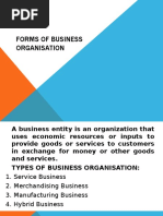 Forms of Business Organisation