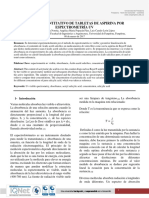 Análisis Cuantitativo de Tabletas de Aspirina Por Espectrometría Uv