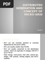 Distributed Generation and Concept of Micro-Grid