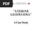 "Uterine Leiomyoma " A Case Study: Saint Mary's University School of Health and Natural Sciences