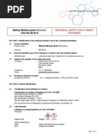 Methyl Methacrylate Monomer CAS No 80-62-6: Material Safety Data Sheet Sds/Msds