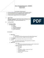 Lesson Plan in TVL Home Economics - COOKERY Grade 11 & 12