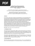 In-Situ Torque Measurements in Hybrid Electric Vehicle Powertrains