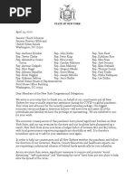 Rent Relief Letter To NYS Congressional Delegation