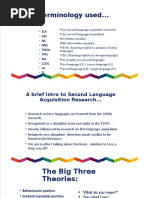 Second Language Acquisition Theories