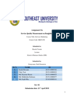 Assignment On Service Quality Measurement On Banglalink: Course Title: Services Marketing Course Code: MKT4156