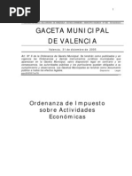 Ordenanza de Impuesto Sobre Actividades Econmicas