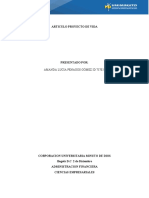 Artículo de Opinión Proyecto de Vida