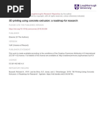 3D Printing Using Concrete Extrusion: A Roadmap For Research 3D Printing Using Concrete Extrusion: A Roadmap For Research