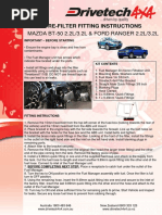 Ford Ranger Mazda BT50 Pre-Oil Filter Fitting Instructions