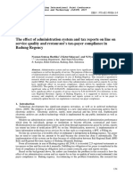 The Effect of Administration System and Tax Reports On Line On Service Quality and Restaurant's Tax-Payer Compliance in Badung Regency