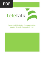 Integrated Marketing Communication Plan For Teletalk Bangladesh LTD