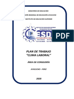 Plan de Trabajo Clima Laboral - Cesde.rocio 2020