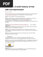 Timeline: A Brief History of The x86 Microprocessor: by Gary Anthes