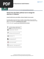 Notes From The Field - Political Norm Change For Abortion in Pakistan - Taylor & Francis 2019