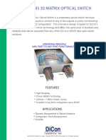 96X96 Mems 3D Matrix Optical Switch: Features