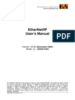 Ethernet/Ip User'S Manual: Version: V1.01 (December 2009) Model No.: Maeip-Eng