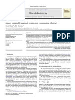 A More Sustainable Approach To Assessing Comminution Efficiency