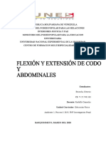 Flexion y Extension de Codo y Abdominales Genesis Trabajo