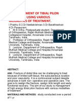 Management of Tibial Pilon Fractures Using Various Modalities of Treatment