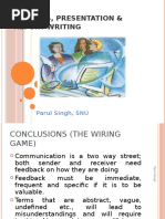 Analysis, Presentation & Report Writing: Parul Singh, SNU